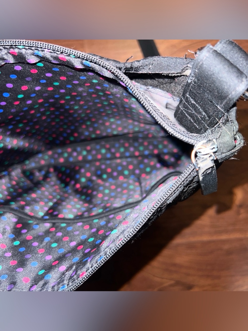 Vera Bradley Black Quilted Shoulder Crossbody - Picture 4 of 5